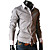  slim fit Mode für Herren mit Kontrastfarbe Kragen langarm