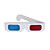  Re-useable Sport Style Plastic Frame Resin Lens Anaglyphic Red + Blue 3D Glasses