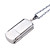  4gb Edelstahl Kristall Stil USB-Flash-Laufwerk Halskette (silber)