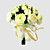  elegant weiß / grün rund Brautstrauss / Brautstrauß mit Chiffon Dekoration (0797-sim013)