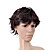  Short Curly Dark Brown Full Bang Men Hair Wig