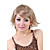  Capless Medium Length Synthetic Light Blonde Curly Hair Wig