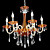  clearance! vela 6-luz lustre de cristal k9 tawny