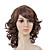  Capless Medium Length High Quality Synthetic Light Brown Curly Hair Wig 0463-476