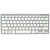  78-Key Slim Portable Rechargeable Bluetooth Wireless Keyboard - White