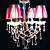  ferro e lampadario di cristallo con 4 luci (K9 cristallo + ombra rosa)