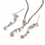  Fashion CZ And Brass With Platinum Plated Jewelry Set, Including Necklace,Earrings(0801-HYS0054)