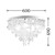  Chrome Finish Yellow Shell + Crystal Pendant Chandelier with 7 lights (K9 Crystal)