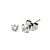  cubic zirconia stud øreringe med titanium stål tilbage
