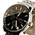  in acciaio inox orologio da polso al quarzo da uomo nero + argento