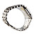  Blue LED Digital Lava Style Iron Wrist Watch Silvery
