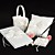  Wedding Collection Set in Ivory Satin With Crystal and Pearl Accents (4 Pieces)