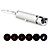  5 in 1 Laserpointer mit 2 LED und Schlüsselanhänger , 1m Weite, 650nm (Silber)