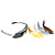  occhiali da sole occhiali 5 UV400 lente polarizzata di sicurezza con cornice d'argento