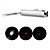  2 in 1 Mini LED & rode laser pointer sleutelhanger zaklamp zilver