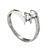  Fashion Double CZ Cubic Zirconia And Stainless Steel Ring