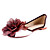 Kunstleder oberen niedrige Absätze geschlossenen Zehen mit Satin Blume Flitterwochen shoes.more Farben erhältlich