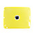  silisium sak for Apple ipad2 med et hull i ryggen (gul)