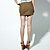  ts zipper embelezado mini-saia
