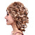  Capless mittlerer Länge hochwertige synthetische blonde mit Licht blonde lockige Haare Perücke