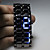  Black Metal Strip Digital Lava Style Iron Sport Couple Blue LED Faceless Wrist Watch