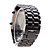  Black Metal Strip Digital Lava Style Iron Sport Womens Red LED Faceless Wrist Watch
