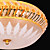  Luxury Crystal 4-Light Flush Mount in Floral Pattern