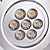  1w luce bianca a soffitto in metallo led con 7 luci