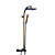  Wall Mount Antique Brass Shower Faucet Set