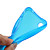  funda protectora transparente suave para iphone4 (azul)
