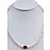  aa zoetwater parel ketting met rood accent parel