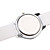  silicone grande banda clássica de discagem moda quartzo relógio mulheres homens casual - branco
