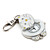  Chat mignon pc de quartz trousseau montres (blanc et jaune)