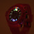  banda di silicone unisex orologio con luce lampeggiante notte cambia colore - rosso