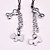  Dog and Bones Cell Phone Charms (set of 6 pairs)