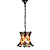 Artistic Tiffany Style Pendant Light with Floral Pattern