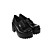 3" Chunky Heel Platform Black PU Lolita Shoes