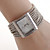  Damen silbernen Schmuck Armband mit Tschechischen Diamanten Dekor (Weiß)