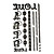  5 Pcs Love Black Jewelry Waterproof Temporary Tattoo(17.5cm*10cm)