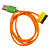  Câble de Chargement et de Synchronisation pour iPad et iPod Touch (100cm) - Câble Orange avec Connecteurs Colorés