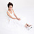  mouwloze tea-length witte katoenen polyester sweet lolita jurk