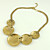  ronde antiek goud trui ketting