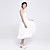  mouwloze tea-length witte katoenen polyester sweet lolita jurk