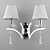  Elegant Wall Light with 2 Lights - Crystal Drops Decorated