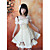  à manches courtes mi-longueur de camélias coton fleuri pays Lolita Robe