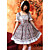 Kurzarm knielangen floral Baumwolle weiße Schokolade Land lolita dress
