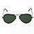  Lunettes en Résine, UV 400, Monture Noire, Verres Verts