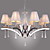  Elegant Chandelier with 8 Lights - Crystal Drops Decorated