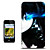  Black Rock Shooter Blue Eye Half-Face Version Anime Case for iPhone 4/4s