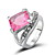  splendido anello in lega con strass placcato colori più disponibile